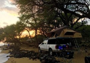 Camping By the Beach in Maui HI