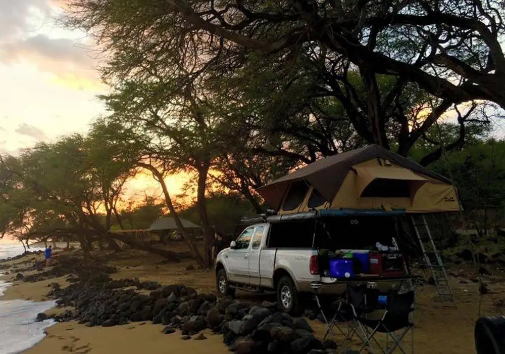 Camping By the Beach in Maui HI